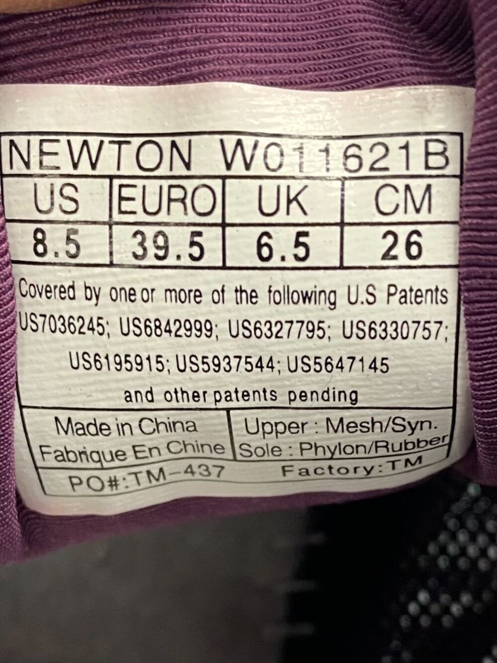 Newton Fate 7 Womens Sneakers Trainers Size 8.5 Purple Pink Blue Running Jogging - Picture 13 of 13